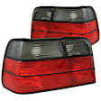 221200 Driver and Passenger Side Halogen Tail Light, Without bulb(s), Smoked Lens, Black Interior, Euro Series