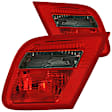221201 Driver and Passenger Side Halogen Tail Light, Without bulb(s), Red & Smoked Lens, Chrome Interior, Euro Series