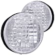 221214 Driver and Passenger Side Halogen Tail Light, With bulb(s), Clear Lens, Chrome Interior, Euro Series