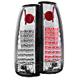 311005 Driver and Passenger Side LED Tail Light, With bulb(s), Clear Lens, Chrome Interior, LED Series