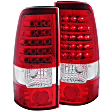 311010 Driver and Passenger Side LED Tail Light, With bulb(s), Red & Clear Lens, Chrome Interior, Fleetside, LED Series