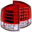 311013 Driver and Passenger Side LED Tail Light, With bulb(s), Red & Clear Lens, Chrome Interior, LED Series