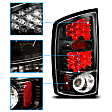 311018 Driver and Passenger Side LED Tail Light, With bulb(s), Clear Lens, Black Interior, LED Series