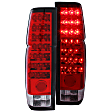 311034 Driver and Passenger Side LED Tail Light, With bulb(s), Red & Clear Lens, Chrome Interior, LED Series