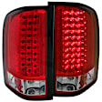 311047 Driver and Passenger Side LED Tail Light, With bulb(s), Red & Clear Lens, Chrome Interior, LED Series