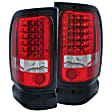 311052 Driver and Passenger Side LED Tail Light, With bulb(s), Red & Clear Lens, Chrome Interior, LED Series