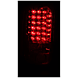 311052 Driver and Passenger Side LED Tail Light, With bulb(s), Red & Clear Lens, Chrome Interior, LED Series