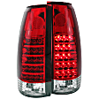 311057 Driver and Passenger Side LED Tail Light, With bulb(s), Red & Clear Lens, Chrome Interior, LED Series