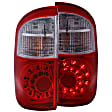 311060 Driver and Passenger Side LED Tail Light, With bulb(s), Red & Clear Lens, Chrome Interior, Crew Cab Pickup, Fleetside, LED Series
