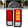311068 Driver and Passenger Side LED Tail Light, With bulb(s), Red & Clear Lens, Chrome Interior, LED Series