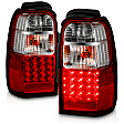 311070 Driver and Passenger Side LED Tail Light, With bulb(s), Red & Clear Lens, Chrome Interior, LED Series