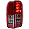 311071 Driver and Passenger Side LED Tail Light, With bulb(s), Red & Clear Lens, Chrome Interior, LED Series