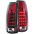 311079 Driver and Passenger Side LED Tail Light, With bulb(s), Red & Clear Lens, Chrome Interior, LED Series