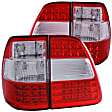 311094 Driver and Passenger Side LED Tail Light, With bulb(s), Red & Clear Lens, Chrome Interior, LED Series