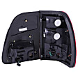 311094 Driver and Passenger Side LED Tail Light, With bulb(s), Red & Clear Lens, Chrome Interior, LED Series