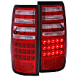 311095 Driver and Passenger Side LED Tail Light, With bulb(s), Red & Clear Lens, Chrome Interior, LED Series