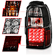 311099 Driver and Passenger Side LED Tail Light, With bulb(s), Clear Lens, Black Interior, LED Series