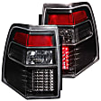 311110 Driver and Passenger Side LED Tail Light, With bulb(s), Clear Lens, Black Interior, LED Series