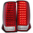 311120 Driver and Passenger Side LED Tail Light, With bulb(s), Red & Clear Lens, Chrome Interior, LED Series