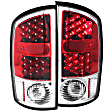 311133 Driver and Passenger Side LED Tail Light, With bulb(s), Red & Clear Lens, Chrome Interior, LED Series