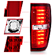 311139 Driver and Passenger Side LED Tail Light, With bulb(s), Red & Clear Lens, Chrome Interior, LED Series