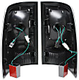 311144 Driver and Passenger Side LED Tail Light, With bulb(s), Clear Lens, Black Interior, LED Series
