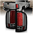 311159 Driver and Passenger Side LED Tail Light, With bulb(s), Smoked Lens, Chrome Interior, LED Series