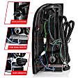 311159 Driver and Passenger Side LED Tail Light, With bulb(s), Smoked Lens, Chrome Interior, LED Series
