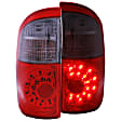 311177 Driver and Passenger Side LED Tail Light, With bulb(s), Red & Smoked Lens, Chrome Interior, Crew Cab Pickup, Fleetside, LED Series