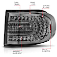 311184 Driver and Passenger Side LED Tail Light, With bulb(s), Smoked Lens, Chrome Interior, LED Series