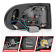 311184 Driver and Passenger Side LED Tail Light, With bulb(s), Smoked Lens, Chrome Interior, LED Series