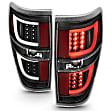2011 Ford F-150 - Driver and Passenger Side LED Tail Light, With bulb(s), Led, Clear & Red Lens, Black Interior, LED Series