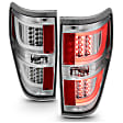 2012 Ford F-150 - Driver and Passenger Side LED Tail Light, With bulb(s), Led, Red & Clear Lens, Chrome Interior, LED Series
