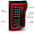 311261 Driver and Passenger Side LED Tail Light, With bulb(s), Clear Lens, Black Interior, LED Series