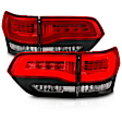 2017 Jeep Grand Cherokee - Driver and Passenger Side LED Tail Light, With bulb(s), Led, Clear & Red Lens, Black Interior, LED Series