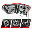 2017 Jeep Grand Cherokee - Driver and Passenger Side LED Tail Light, With bulb(s), Led, Clear & Red Lens, Black Interior, LED Series