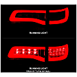 2017 Jeep Grand Cherokee - Driver and Passenger Side LED Tail Light, With bulb(s), Led, Clear & Red Lens, Black Interior, LED Series