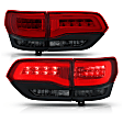 311269 Driver and Passenger Side LED Tail Light, With bulb(s), Red & Smoked Lens, Chrome Interior, LED Series