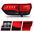 311269 Driver and Passenger Side LED Tail Light, With bulb(s), Red & Smoked Lens, Chrome Interior, LED Series