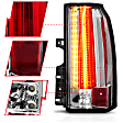 311277 Driver and Passenger Side LED Tail Light, With bulb(s), Clear Lens, Chrome Interior, LED Series