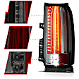 311279 Driver and Passenger Side LED Tail Light, With bulb(s), Smoked Lens, Black Interior, LED Series