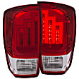 311284 Driver and Passenger Side LED Tail Light, With bulb(s), Red & Clear Lens, Chrome Interior, LED Series