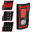 311285 Driver and Passenger Side LED Tail Light, With bulb(s), Clear Lens, Black Interior, LED Series