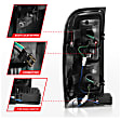 311289 Driver and Passenger Side LED Tail Light, With bulb(s), Clear Lens, Black Interior, LED Series