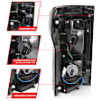 311293 Driver and Passenger Side LED Tail Light, With bulb(s), Clear Lens, Black Interior, LED Series