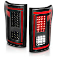 311293 Driver and Passenger Side LED Tail Light, With bulb(s), Clear Lens, Black Interior, LED Series