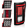 311294 Driver and Passenger Side LED Tail Light, With bulb(s), Smoked Lens, Black Interior, LED Series