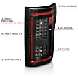 311294 Driver and Passenger Side LED Tail Light, With bulb(s), Smoked Lens, Black Interior, LED Series