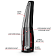 311296 Driver and Passenger Side LED Tail Light, With bulb(s), Clear Lens, Black Interior, LED Series
