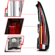 311297 Driver and Passenger Side LED Tail Light, With bulb(s), Clear Lens, Black Interior, LED Series